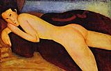 Amedeo Modigliani Famous Paintings - Nu couche de dos